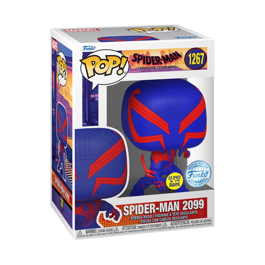 Pop Weasel - Image 4 of Spider-Man: Across the Spider-Verse - Spider-Man 2099 (Alt) US Exclusive Glow Pop! Vinyl [RS] - Funko - Pop Vinyl - Image - Pop Weasel