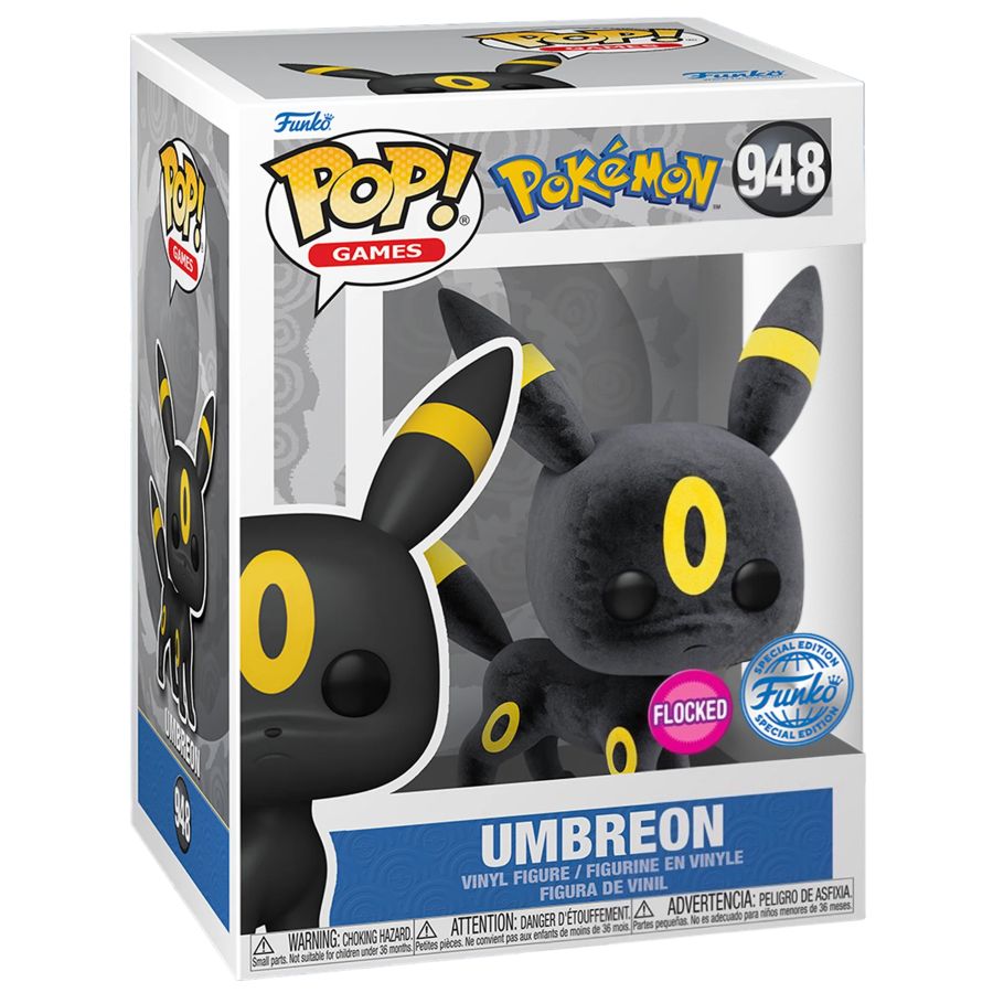 Pop Weasel - Image 3 of Pokemon - Umbreon US Exclusive Flocked Pop! Vinyl [RS] - Funko - Pop Vinyl - Image - Pop Weasel