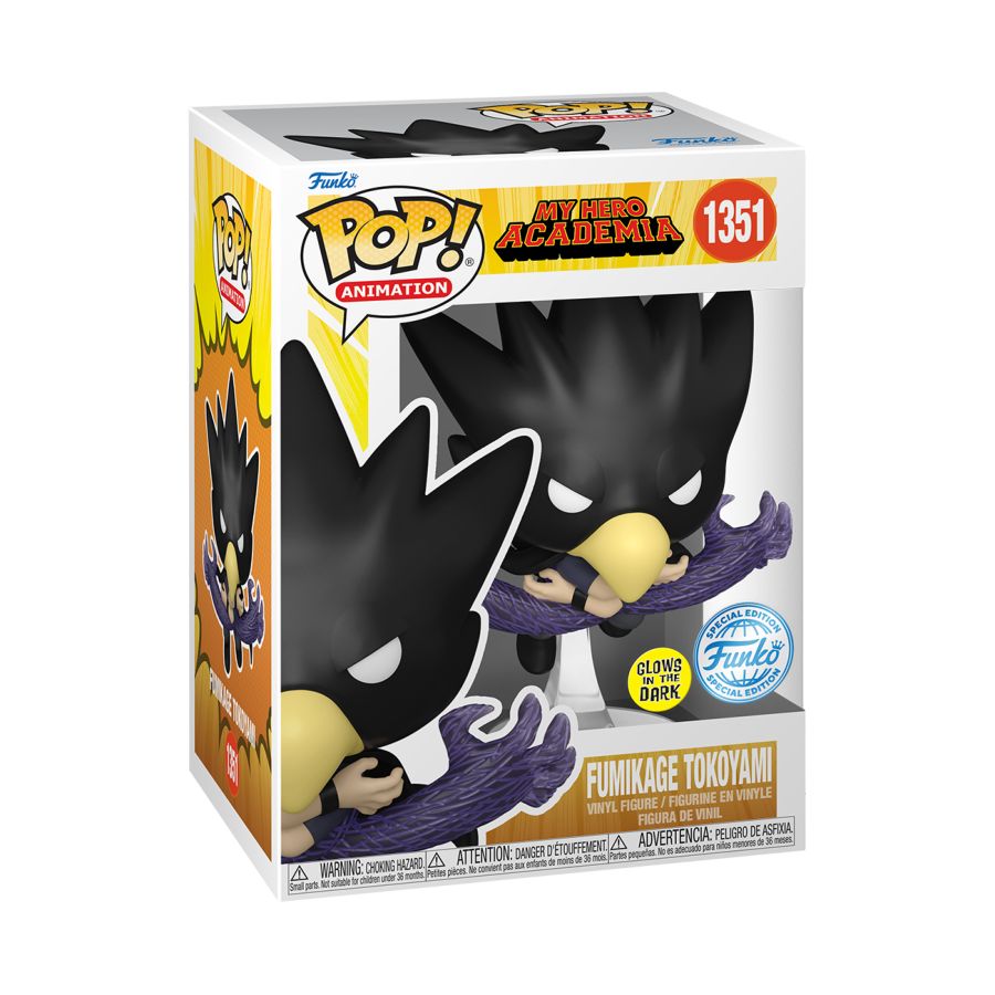 Pop Weasel - Image 4 of My Hero Academia - Fumikage Tokoyami (Fallen Angel) US Exclusive Glow Pop! Vinyl [RS] - Funko - Pop Vinyl - Image - Pop Weasel