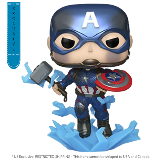 Pop Weasel Image of Avengers 4: Endgame - Captain America US Exclusive Metallic Glow Pop! Vinyl [RS] - Funko