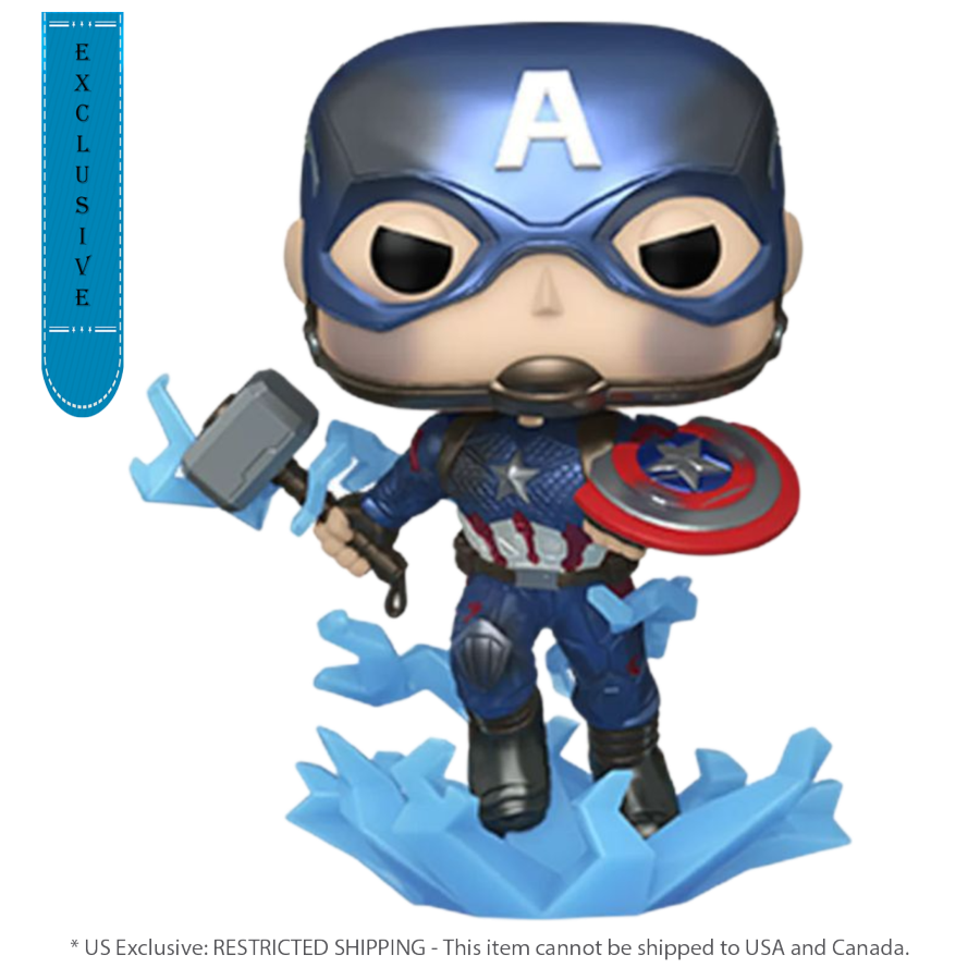 Pop Weasel Image of Avengers 4: Endgame - Captain America US Exclusive Metallic Glow Pop! Vinyl [RS] - Funko - Pop Vinyl - Image - Pop Weasel