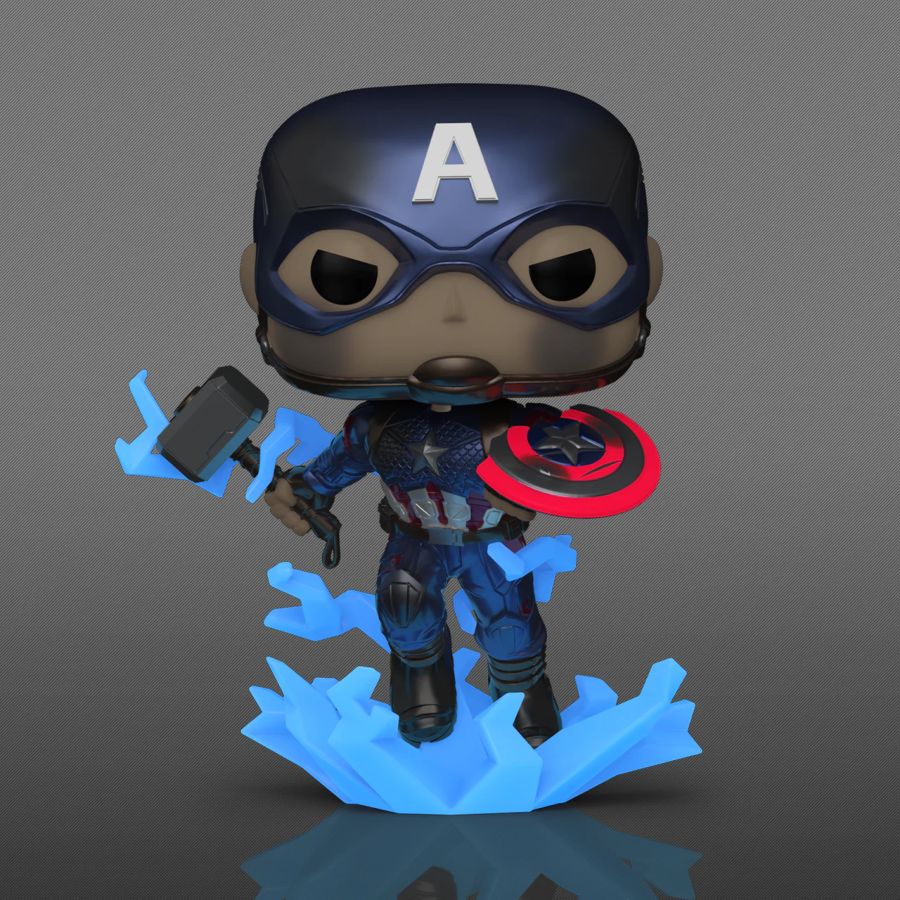 Pop Weasel - Image 3 of Avengers 4: Endgame - Captain America US Exclusive Metallic Glow Pop! Vinyl [RS] - Funko - Pop Vinyl - Image - Pop Weasel