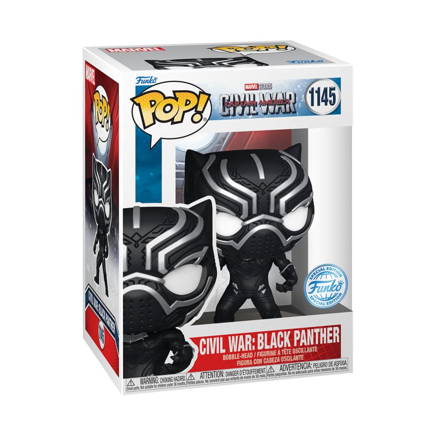 Pop Weasel - Image 3 of Captain America 3: Civil War - Black Panther Build-A-Scene US Exclusive Pop! Vinyl [RS] - Funko