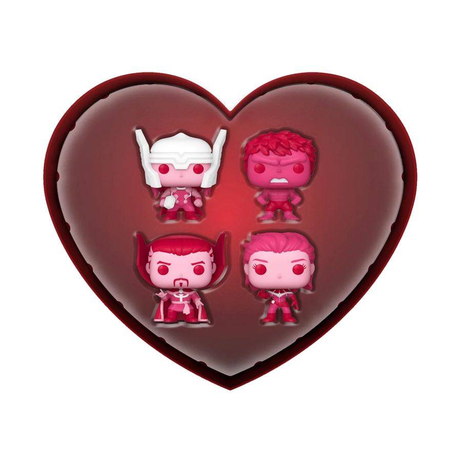 Pop Weasel Image of Marvel - Valentines Day US Exclusive Pocket Pop! 4-Pack [RS] - Funko - Pop Vinyl - Image - Pop Weasel