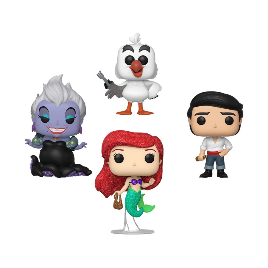 Little Mermaid 1989 Ariel Prince Eric Scuttl Pop