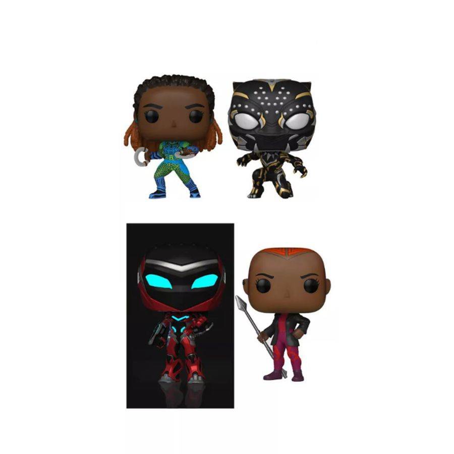 Pop Weasel Image of Black Panther 2: Wakanda Forever - US Exclusive Pop! 4-Pack [RS] - Funko - Pop Vinyl - Image - Pop Weasel