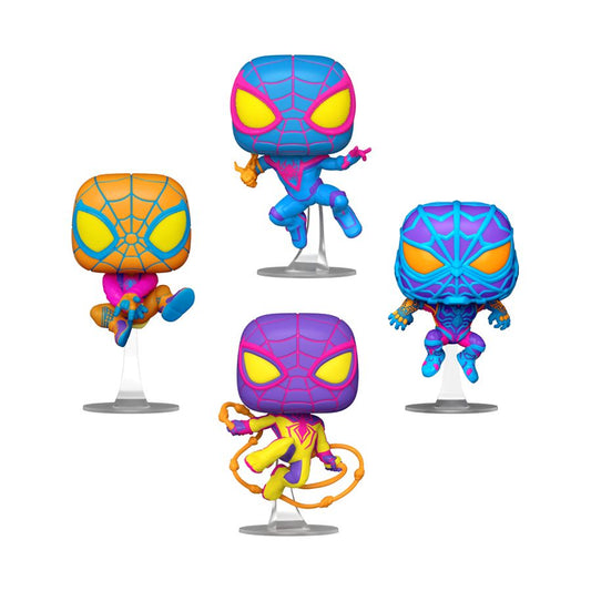 Pop Weasel - Image 2 of Miles Morales - Blacklight UK Exclusive Pop! Vinyl 4-Pack [RS] - Funko