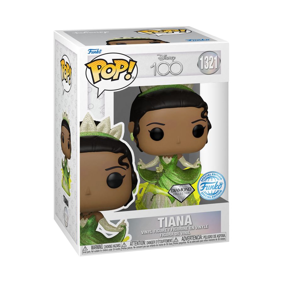 Pop Weasel - Image 3 of Disney 100th - Tiana Diamond Glitter US Exclusive Pop! Vinyl [RS] - Funko - Pop Vinyl - Image - Pop Weasel