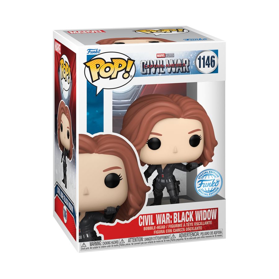 Pop Weasel - Image 3 of Captain America 3: Civil War - Black Widow Build-A-Scene US Exclusive Pop! Vinyl [RS] - Funko - Pop Vinyl - Image - Pop Weasel