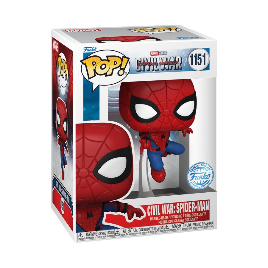 Pop Weasel - Image 3 of Captain America: Civil War - Spider-Man US Exclusive Build-A-Scene Pop! Vinyl [RS] - Funko - Pop Vinyl - Image - Pop Weasel