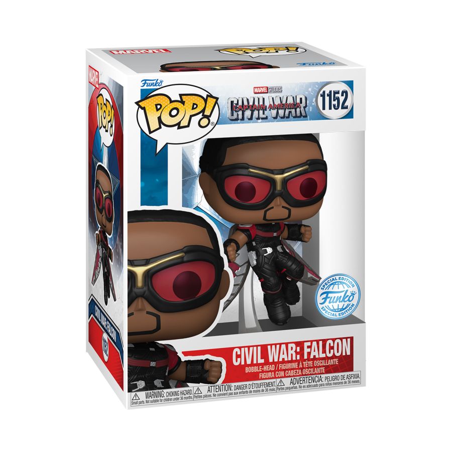 Pop Weasel - Image 3 of Captain America: Civil War - Falcon US Exclusive Build-A-Scene Pop! Vinyl [RS] - Funko - Pop Vinyl - Image - Pop Weasel