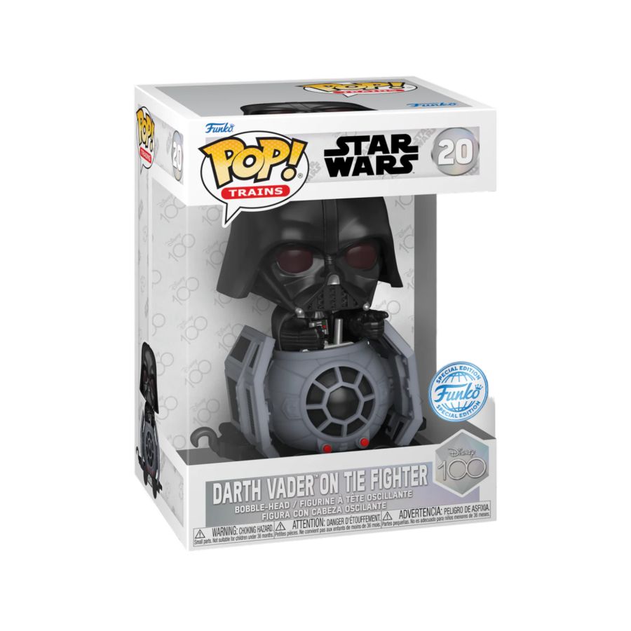 Pop Weasel - Image 3 of Disney: D100 - Darth Vader Tie Fighter Train Carriage US Exclusive Pop! Ride [RS] - Funko - Pop Vinyl - Image - Pop Weasel