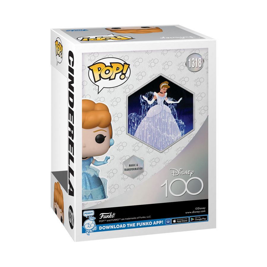 Pop Weasel - Image 4 of Disney 100th - Cinderella Diamond Glitter US Exclusive Pop! Vinyl [RS] - Funko - Pop Vinyl - Image - Pop Weasel