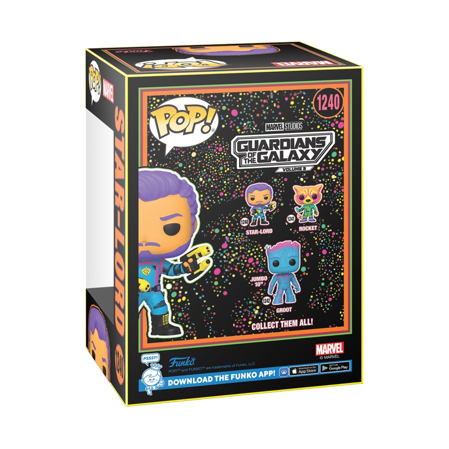 Pop Weasel - Image 4 of Guardians of the Galaxy: Vol. 3 - Star-Lord US Exclusive Blacklight Pop! Vinyl [RS] - Funko - Pop Vinyl - Image - Pop Weasel