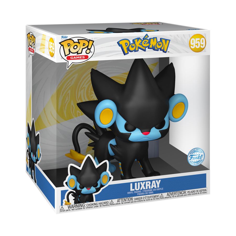 Pop Weasel - Image 3 of Pokemon - Luxray US Exclusive 10" Pop! Vinyl [RS] - Funko - Pop Vinyl - Image - Pop Weasel