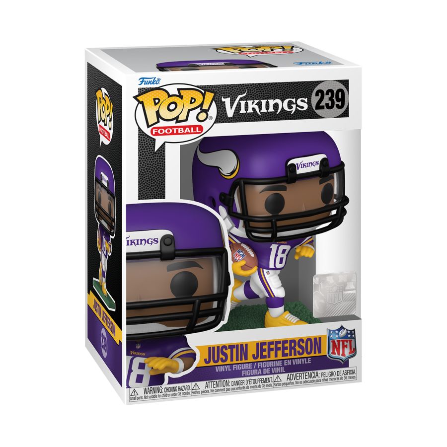 Pop Weasel - Image 2 of NFL: Vikings - Justin Jefferson Pop! Vinyl - Funko - Pop Vinyl - Image - Pop Weasel