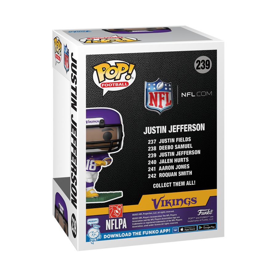 Pop Weasel - Image 3 of NFL: Vikings - Justin Jefferson Pop! Vinyl - Funko - Pop Vinyl - Image - Pop Weasel