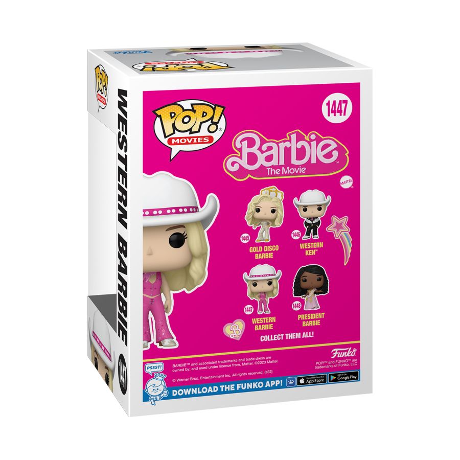 Pop Weasel - Image 3 of Barbie: The Movie (2023) - Western Barbie Pop! Vinyl - Funko - Pop Vinyl - Image - Pop Weasel