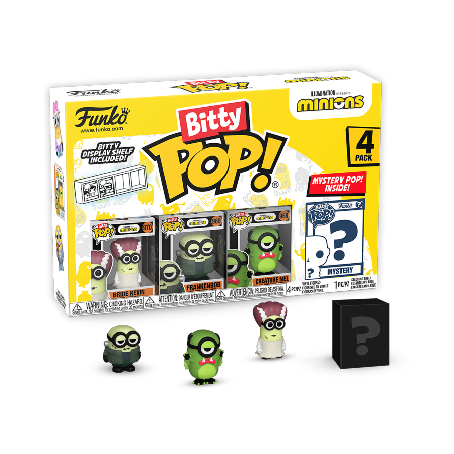 Pop Weasel Image of Minions - Frankenbob Bitty Pop! 4-Pack - Funko - Pop Vinyl - Image - Pop Weasel