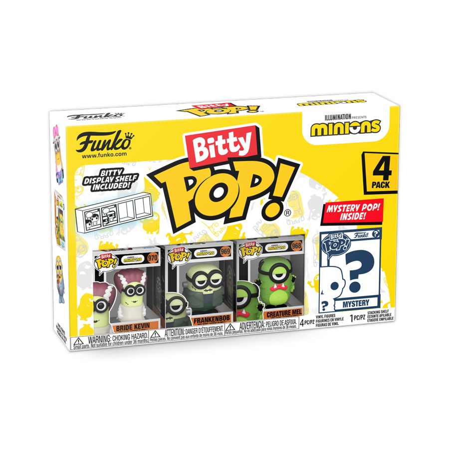 Pop Weasel - Image 2 of Minions - Frankenbob Bitty Pop! 4-Pack - Funko - Pop Vinyl - Image - Pop Weasel