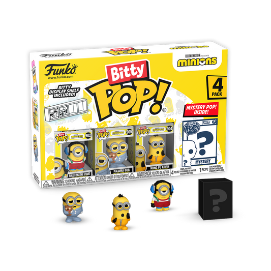 Pop Weasel Image of Minions - Roller Skating Stuart Bitty Pop! 4-Pack - Funko