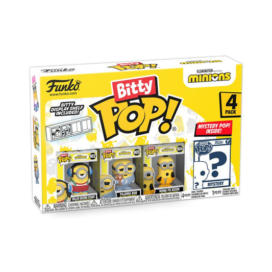 Pop Weasel - Image 2 of Minions - Roller Skating Stuart Bitty Pop! 4-Pack - Funko