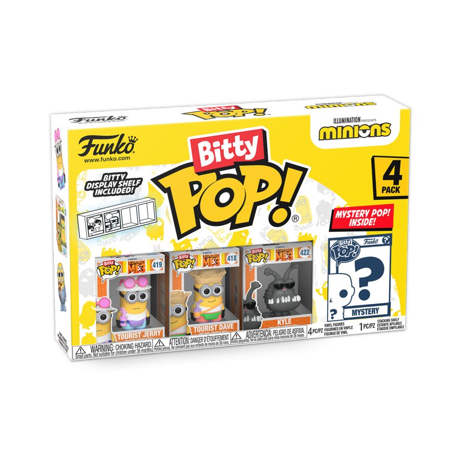 Pop Weasel - Image 2 of Minions - Tourist Jerry Bitty Pop! 4-Pack - Funko - Pop Vinyl - Image - Pop Weasel