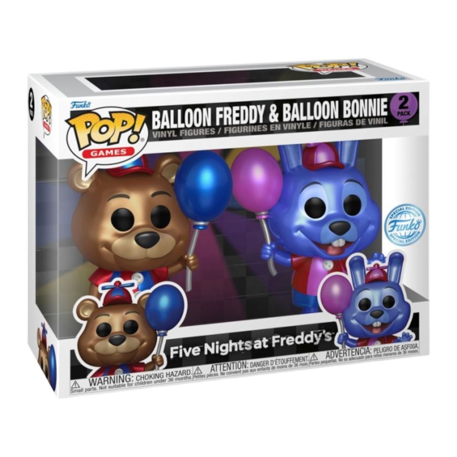 Pop Weasel - Image 3 of Five Nights At Freddy's - Bonnie & Freddy US Exclusive Metallic Pop! 2-Pack [RS] - Funko - Pop Vinyl - Image - Pop Weasel