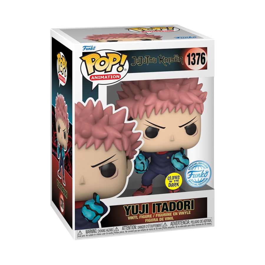 Pop Weasel - Image 4 of Jujutsu Kaisen - Yuji Itadori Divergent Fist US Exclusive Glow Pop! Vinyl [RS] - Funko - Pop Vinyl - Image - Pop Weasel