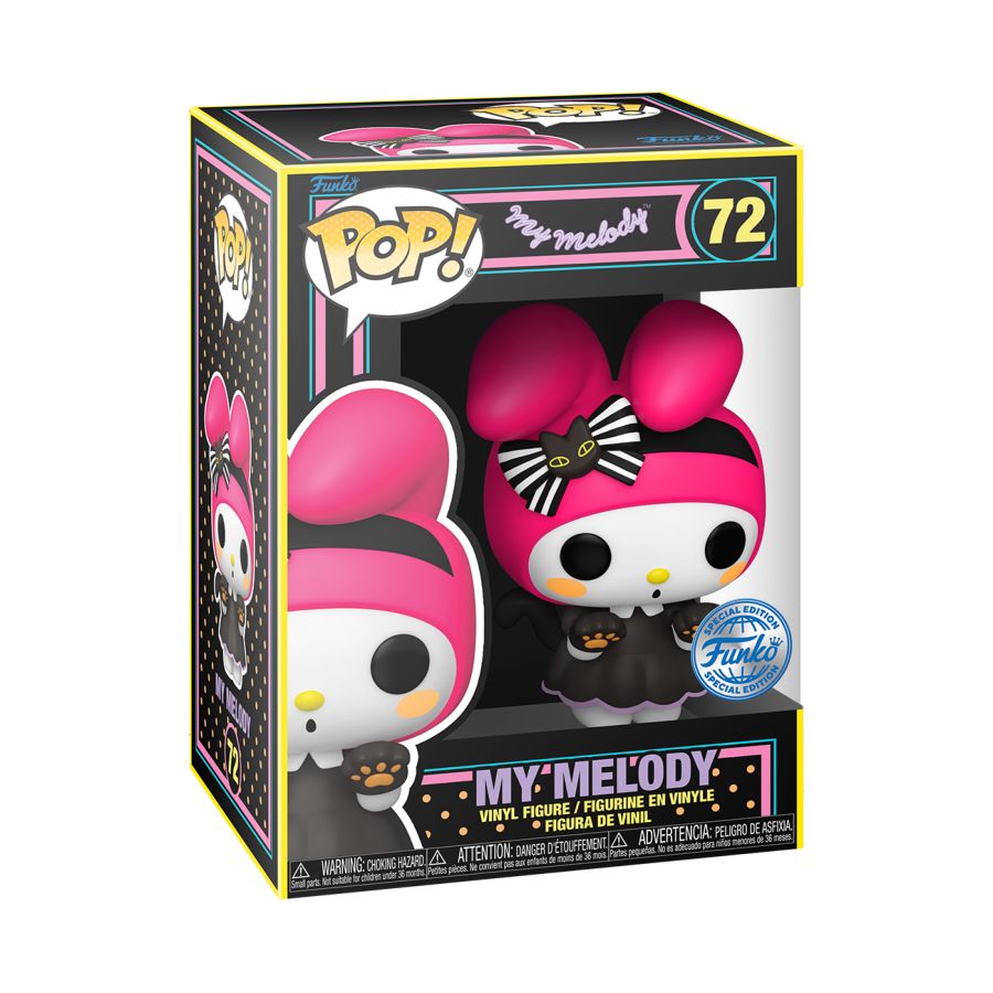 Pop Weasel - Image 3 of Hello Kitty - My Melody US Exclusive Blacklight Pop! Vinyl [RS] - Funko - Pop Vinyl - Image - Pop Weasel