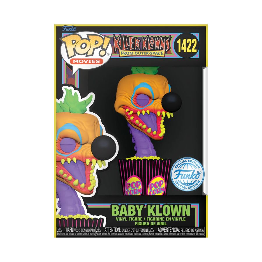 Pop Weasel - Image 3 of Killer Klowns from Outer Space - Baby Klown US Exclusive Blacklight Pop! Vinyl [RS] - Funko - Pop Vinyl - Image - Pop Weasel