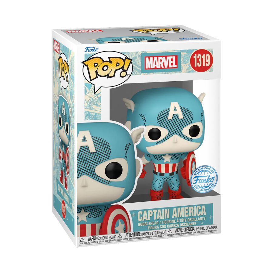 Pop Weasel - Image 3 of Marvel Comics: D100 - Captain America Retro Reimagined Pop! Vinyl [RS] - Funko - Pop Vinyl - Image - Pop Weasel