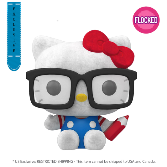 Pop Weasel Image of Hello Kitty - Hello Kitty Hipster Nerd with Glasses US Exclusive Flocked Pop! Vinyl [RS] - Funko