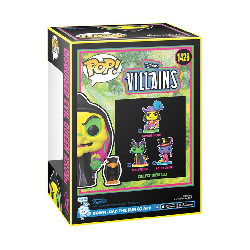 Image Pop Weasel - Image 4 of Snow White (1937) - Disguised Evil Queen (with Raven) US Exclusive Blacklight Pop! Vinyl [RS] - Funko