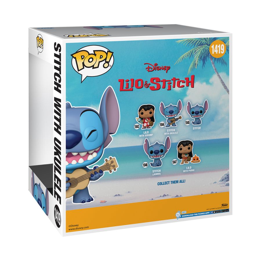 Pop Weasel - Image 4 of Lilo & Stitch - Stitch w/Ukelele 10" US Exclusive Pop! Vinyl [RS] - Funko - Pop Vinyl - Image - Pop Weasel