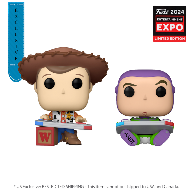 Pop Weasel Image of Toy Story - Woody & Buzz Gaming C2E2 2024 US Exclusive Pop! Vinyl 2 Pack [RS] - Funko