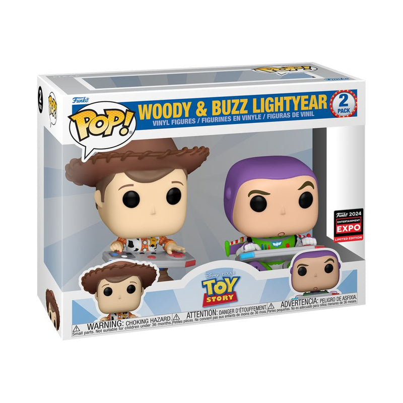 Pop Weasel - Image 3 of Toy Story - Woody & Buzz Gaming C2E2 2024 US Exclusive Pop! Vinyl 2 Pack [RS] - Funko