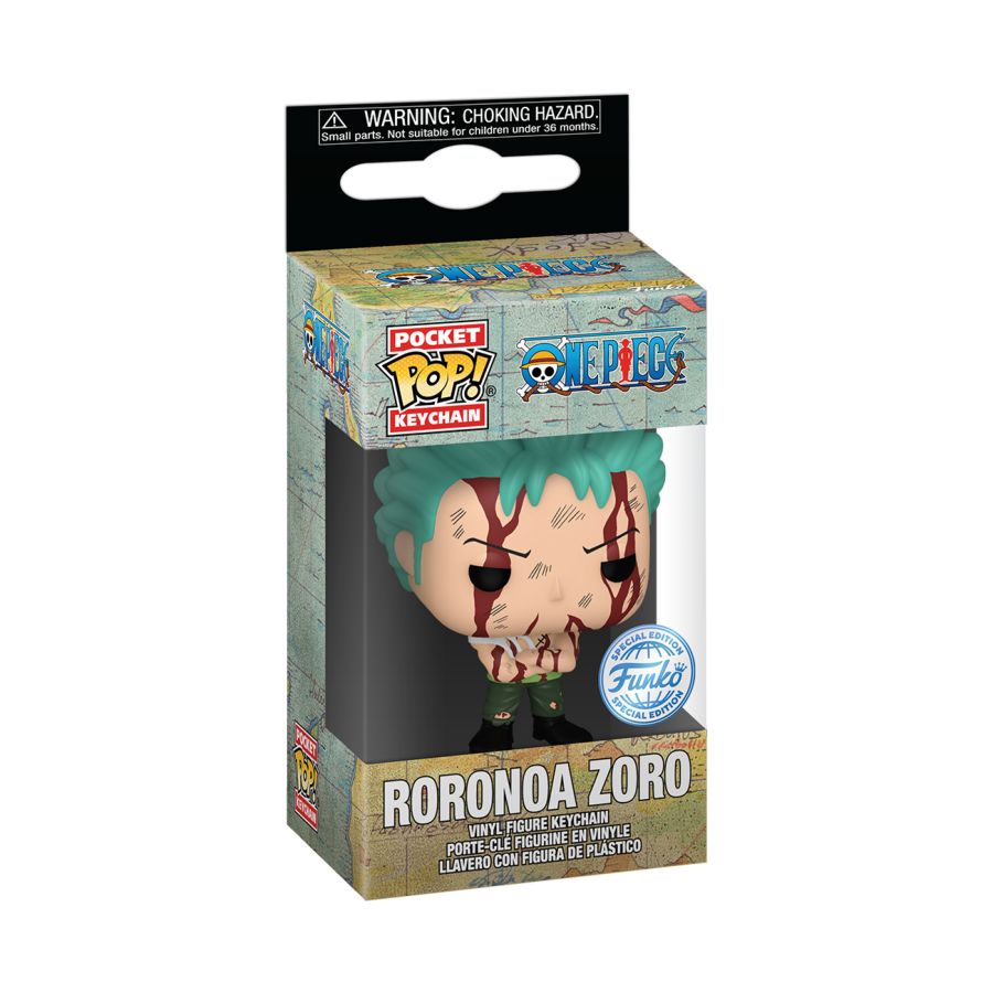 Image Pop Weasel - Image 3 of One Piece - Roronoa Zoro \"Nothing Happened\" US Exclusive Pop! Keychain [RS] - Funko - Pop Vinyl - Image - Pop Weasel