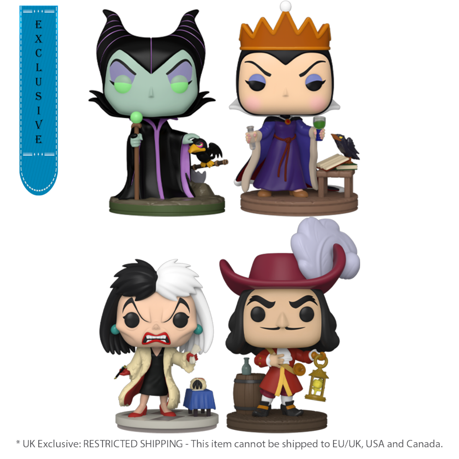 Disney: Villains - US Exclusive Glow Pop! Vinyl 4-Pack [RS] - Funko - Pop Vinyl - Image - Pop Weasel