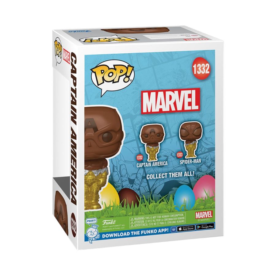 Pop Weasel - Image 3 of Marvel Comics - Captain America (Easter Chocolate) Pop! Vinyl - Funko - Pop Vinyl - Image - Pop Weasel