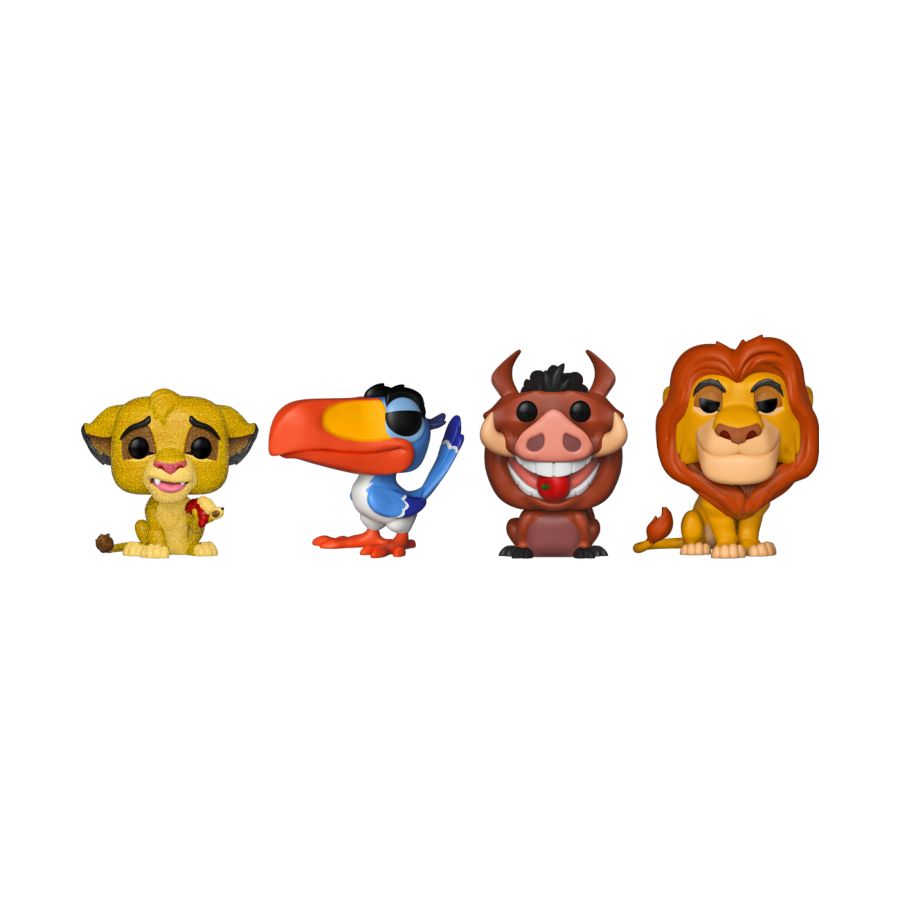 Pop Weasel - Image 2 of Lion King (1994) - Simba, Zazi, Pumbaa, Mufasa US Exclusive Glitter Pop! 4-Pack [RS] - Funko - Pop Vinyl - Image - Pop Weasel