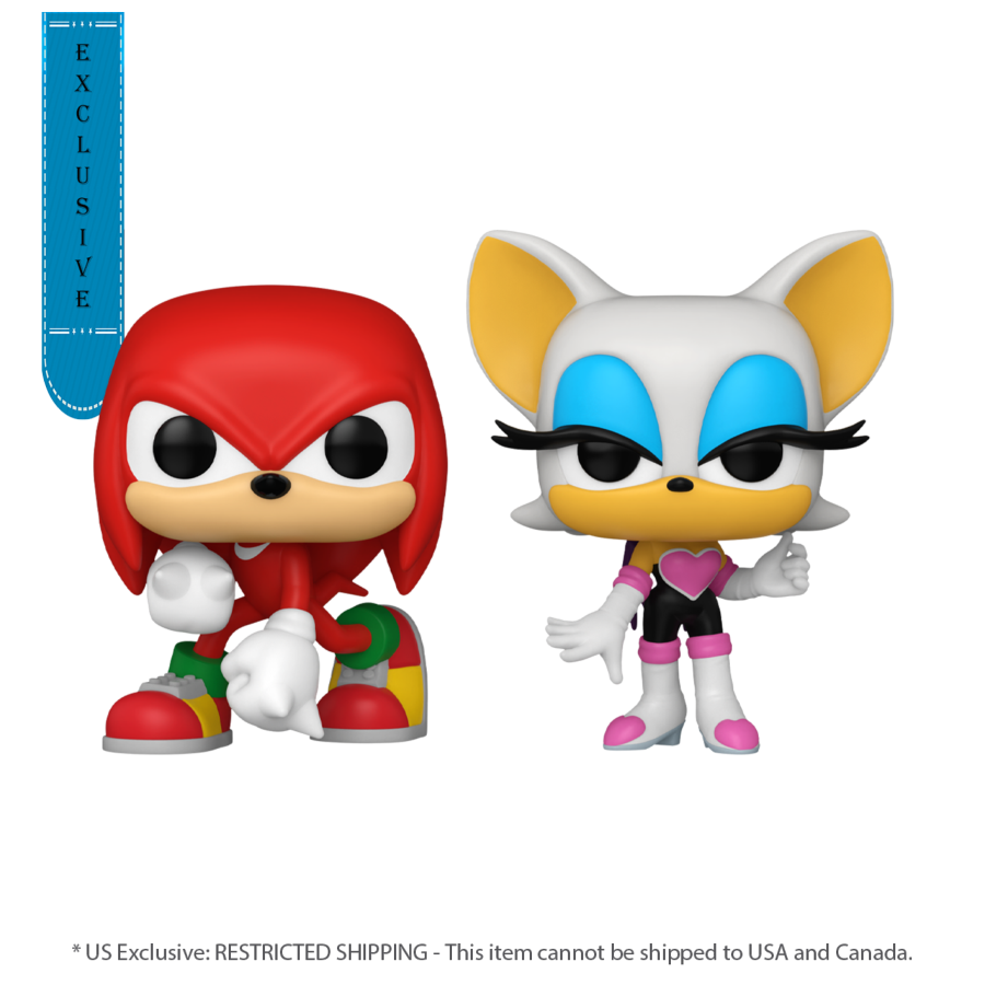 Pop Weasel Image of Sonic the Hedgehog - Knuckles & Rouge US Exclusive Pop! Vinyl 2-Pack [RS] - Funko - Pop Vinyl - Image - Pop Weasel