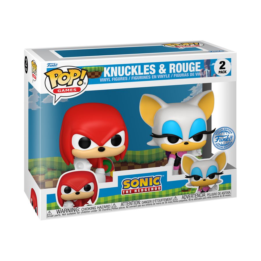 Pop Weasel - Image 3 of Sonic the Hedgehog - Knuckles & Rouge US Exclusive Pop! Vinyl 2-Pack [RS] - Funko - Pop Vinyl - Image - Pop Weasel