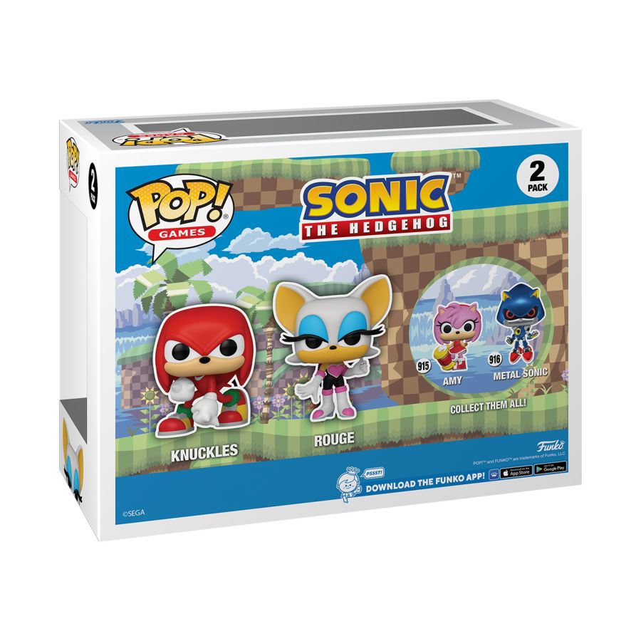 Pop Weasel - Image 4 of Sonic the Hedgehog - Knuckles & Rouge US Exclusive Pop! Vinyl 2-Pack [RS] - Funko - Pop Vinyl - Image - Pop Weasel