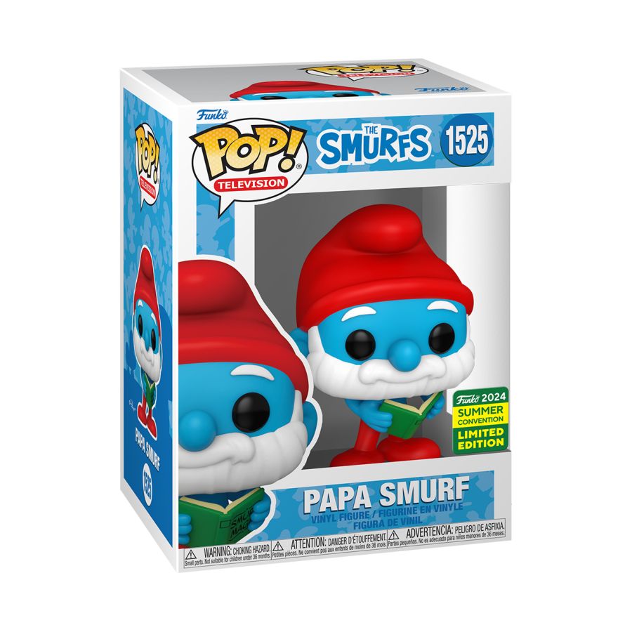 Image Pop Weasel - Image 3 of Smurfs - Papa Smurf SDCC 2024 US Exclusive Pop! Vinyl [RS] - Funko - Pop Vinyl - Image - Pop Weasel