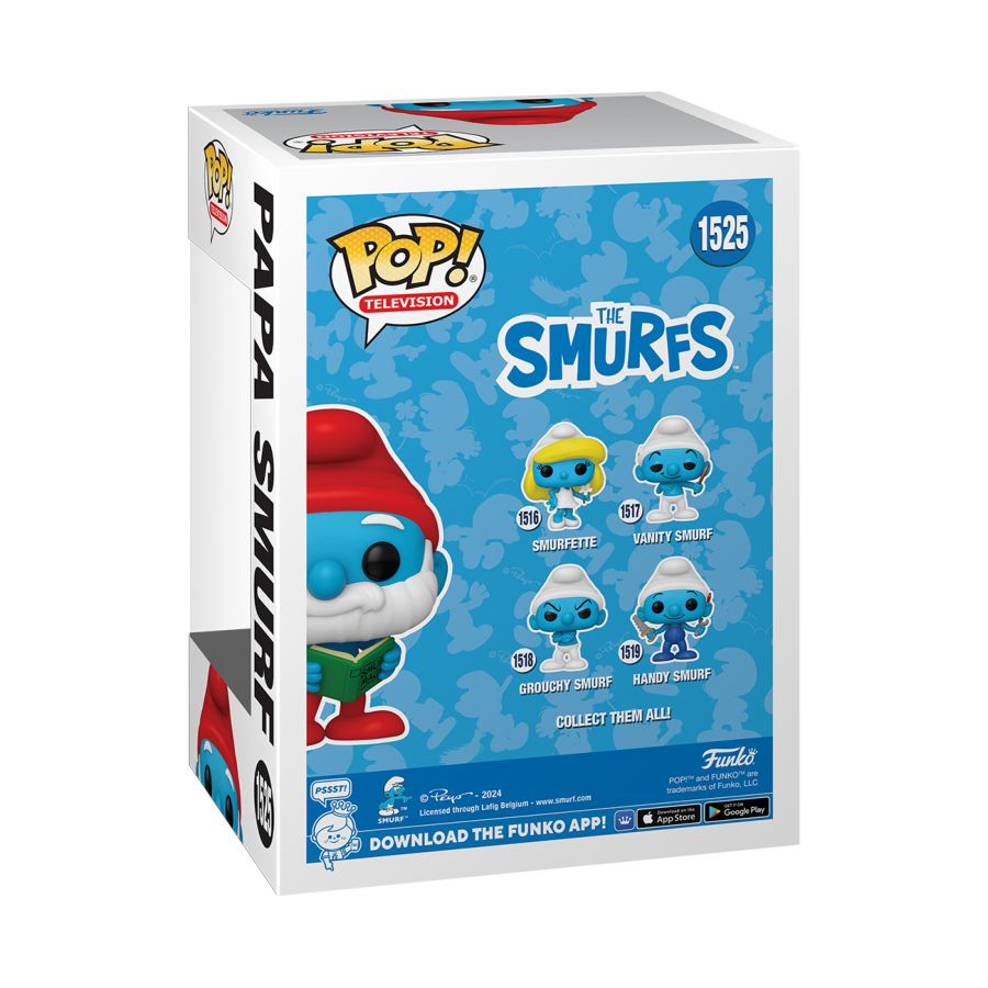 Image Pop Weasel - Image 4 of Smurfs - Papa Smurf SDCC 2024 US Exclusive Pop! Vinyl [RS] - Funko - Pop Vinyl - Image - Pop Weasel