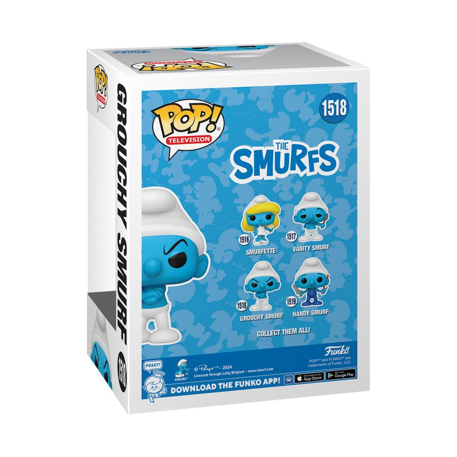 Pop Weasel - Image 3 of Smurfs - Grouchy Smurf Pop! Vinyl - Funko - Pop Vinyl - Image - Pop Weasel