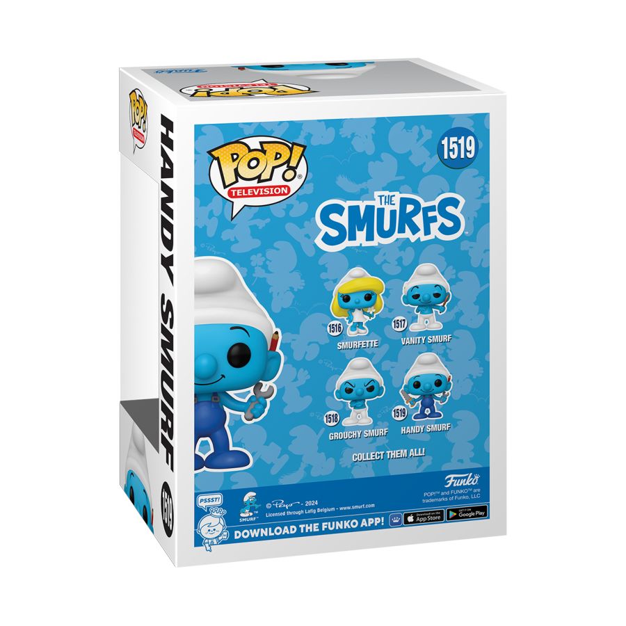 Pop Weasel - Image 3 of Smurfs - Handy Smurf Pop! Vinyl - Funko - Pop Vinyl - Image - Pop Weasel