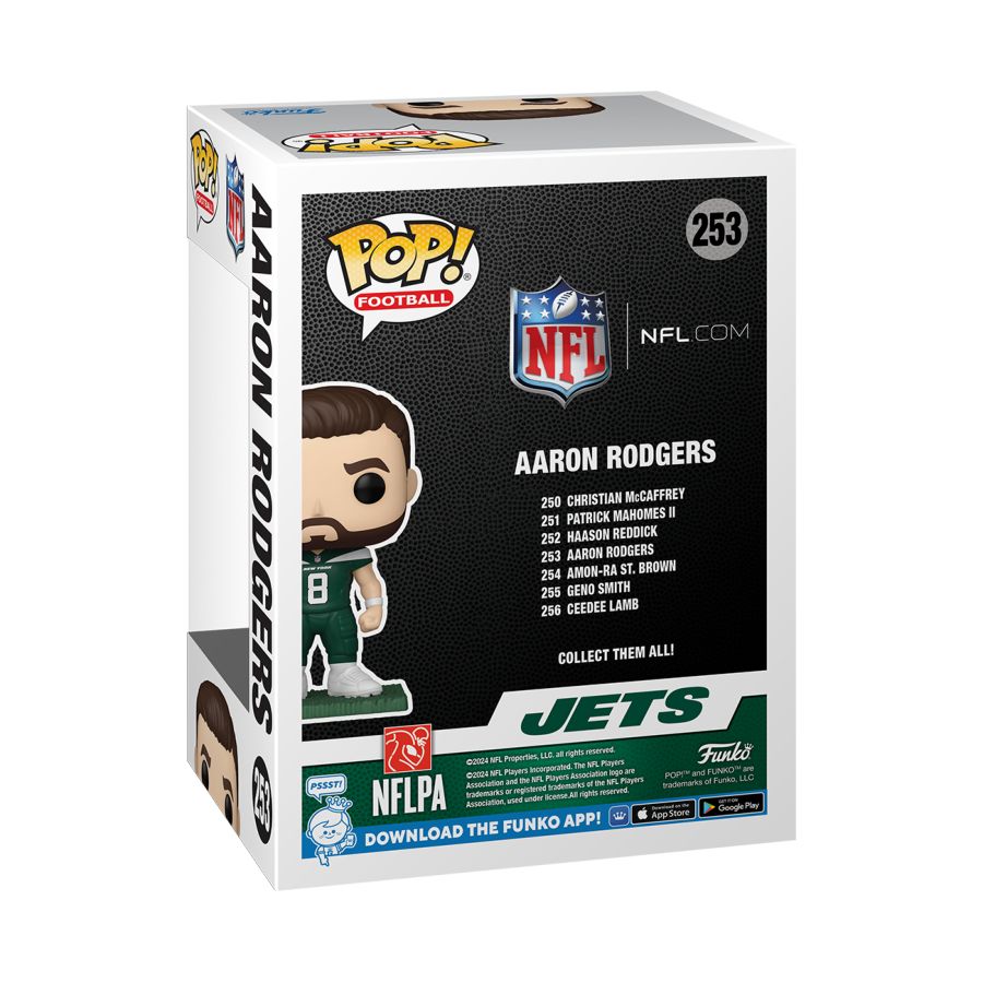 Image Pop Weasel - Image 3 of NFL: Jets - Aaron Rodgers Pop! Vinyl - Funko - Pop Vinyl - Image - Pop Weasel