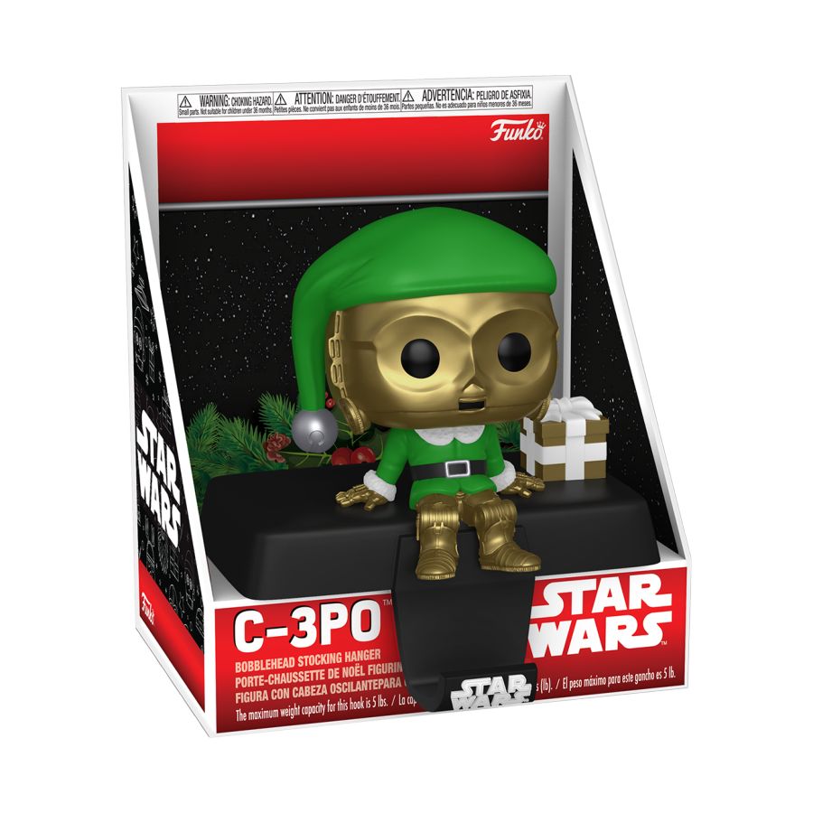 Image Pop Weasel - Image 2 of Star Wars - C-3PO Pop! Edge-Sitter Stocking Hanger - Funko - Pop Vinyl - Image - Pop Weasel